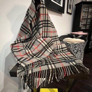 Unisex Giftable Burberrys Cashmere Scarf Classic Nova Check Made in England